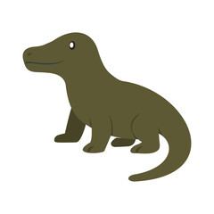 vector illustration of a cartoon komodo dragon