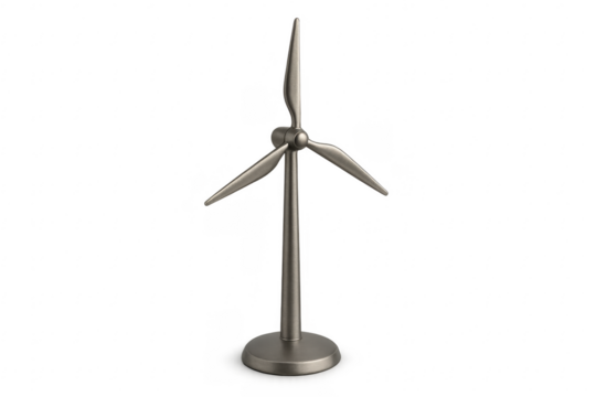 Wind turbine model generating clean renewable energy concept - Powered by Adobe