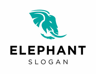 Logo about Elephant created using the CorelDraw application. on a white background.