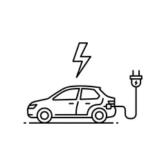 Sleek electric car charges with sustainable energy, powering a greener future for eco-conscious drivers, promoting innovation and clean transportation