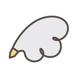 まるっこい羽根ペンのアイコン