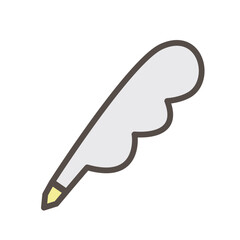デフォルメした羽根ペンのイラスト