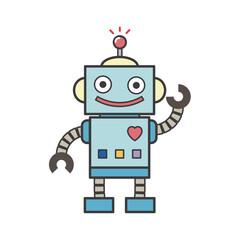 かわいいロボットのイラスト