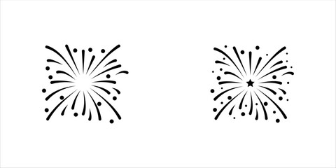 Fototapeta premium Fire work icon Vector design Logo template. color editable vector illustration, eps 10