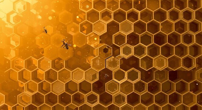 Honeycomb Pattern Background Futuristic Tech and Organic Design