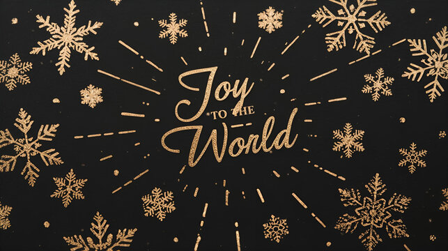Sparkling joy to the world christmas image template for backgrounds and gift cards