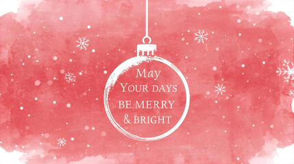 Naklejka premium Festive christmas bauble background gift card template for holiday greetings