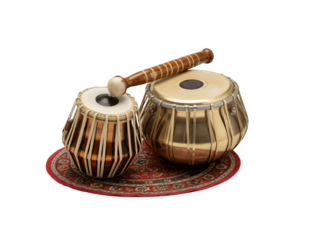 Tabla isolated on transparent background.