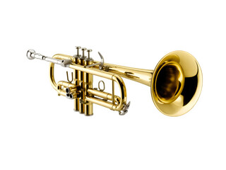Fototapeta premium Trumpet on transparent background.