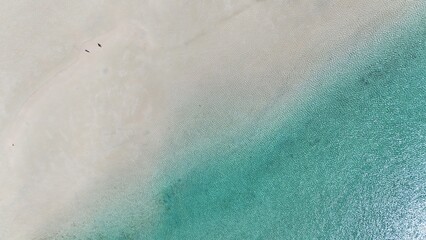 Balos bay on Crete (Greece) with crystal clear blue water and beautiful landscape