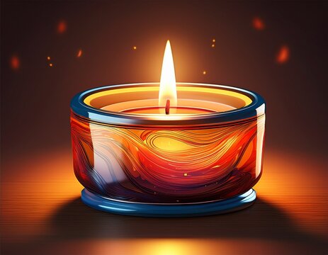 battery operated tealight with a flickering effect