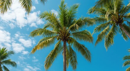 palm tree on blue sky