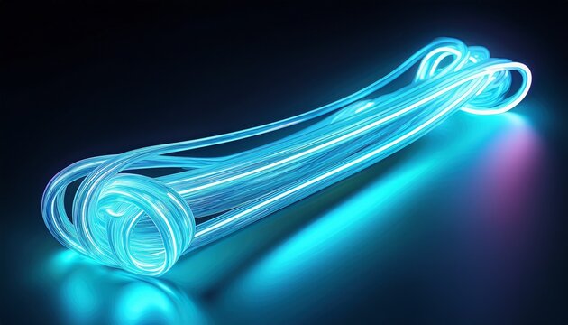 neon cyan flexible strip light