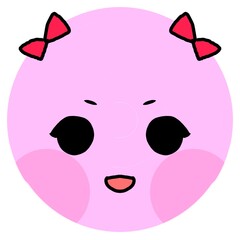 vector pink cute emoji's 