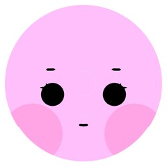 vector pink cute emoji's 