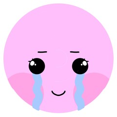 vector pink cute emoji's 