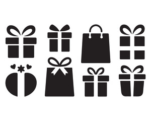 set of gift boxes vector