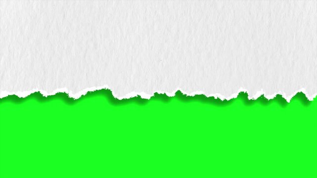 paper tear animation effect green screen