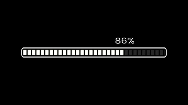 White Progress Bar &ndash; Smooth Light Loading Motion