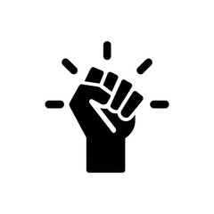 Symbol of Rebellion: Fist Raised in Solidarity