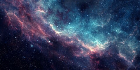 Stunning Cosmic Background with Stars, Nebulae and Vibrant Colors for Use in Space-Themed Designs and Digital Art Projects