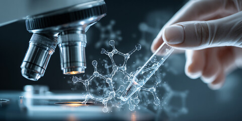 A dedicated team of scientists in a modern laboratory conducting collaborative research and analysis using advanced medical equipment and technology