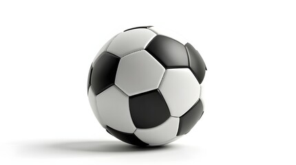 Fototapeta premium Classic Black and White Soccer Ball PNG – Professional Sports Object Isolated for Branding and Marketing