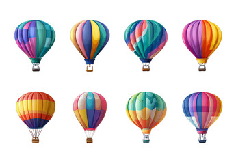 Colorful Hot Air Balloons Flying in Clear Sky Bright and Vibrant Festival Scene