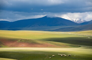 landscape with mountains