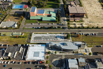 Aerial View of Otoineppu Village, Hokkaido – Rural Town and River Landscape
