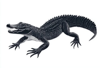 Naklejka premium Detailed lizard illustration isolated on white background