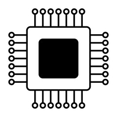 Processor or computer chip icon