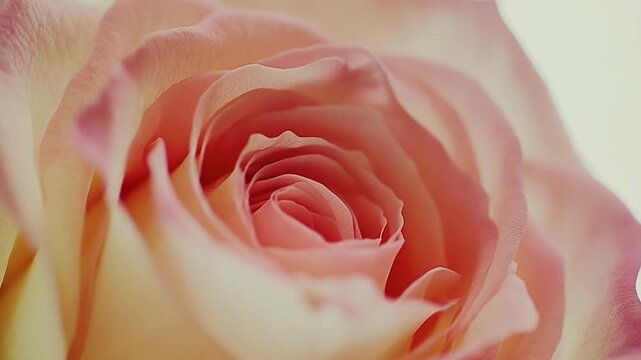 A pink rose in a vase, shot from above, showcasing its delicate petals and stem