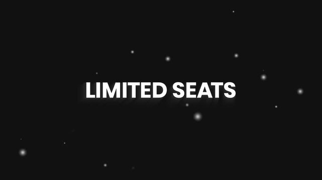 Limited Seats Clean Elegant Text Reveal Animation 4K – Event Registration and Workshop Promo Video