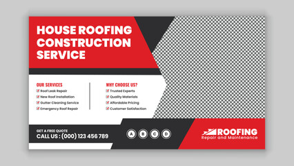 Home Improvement and Renovation Services Horizontal Banner Template for Residential Property Repair, Handyman, and Exterior Restoration