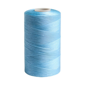 Roll of light blue twine or string on a black background