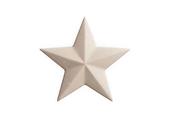 Obraz premium A single beige star shape isolated on transparent background