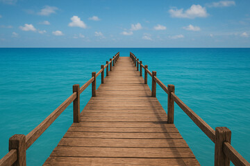 Obraz premium wooden pier in the sea