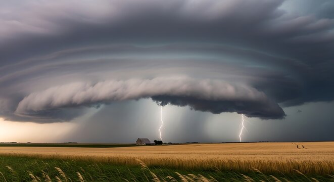 Stormy Sky over Farmland. (2)