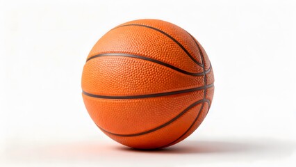 Fototapeta premium Orange basketball on white background