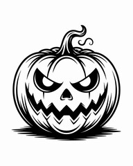 Scary Jack O Lantern Logo, Halloween Pumpkin Icon, Spooky Jackolantern Symbol, Evil Pumpkin Face, Carved Gourd Mark, Creepy Lantern Design, Menacing Pumpkin Graphic, Horror Jack Emblem, Ghoul Grin Log