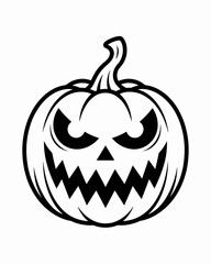 Scary Jack O Lantern Logo, Halloween Pumpkin Icon, Spooky Jackolantern Symbol, Evil Pumpkin Face, Carved Gourd Mark, Creepy Lantern Design, Menacing Pumpkin Graphic, Horror Jack Emblem, Ghoul Grin Log