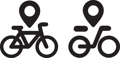 Bicycle Rental and Location Tracking Icons