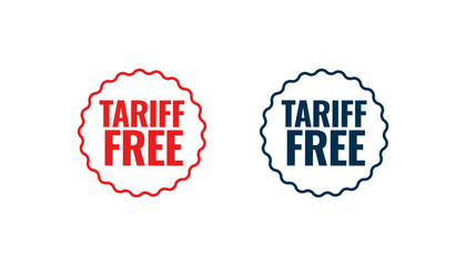 set of tariff free trade policy stamp design