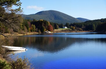 lake and mountains