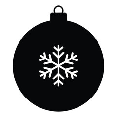 Snowflake Christmas Bauble Vector Illustration