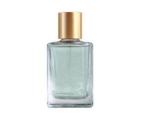 Bottle of perfume with a gold cap