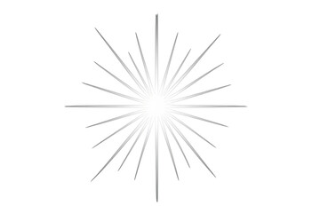Fototapeta premium Starburst light effect creating an abstract glow, shiny lens flare element on transparent background