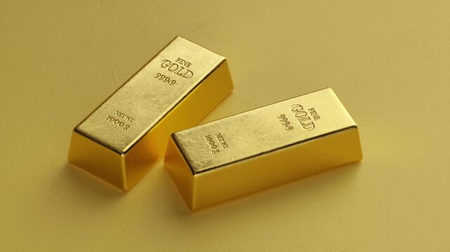 Gold bars and Financial concept,3d rendering