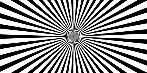 Obraz premium High-Contrast Radial Starburst Pattern: Black and White Concentric Wedge Graphic for Design, Optical Illusion, and Camera Resolution Test Chart